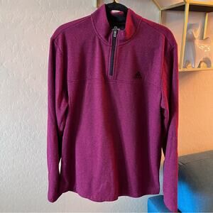 Adidas Black Red Quarter-Zip Pullover Mens size medium M